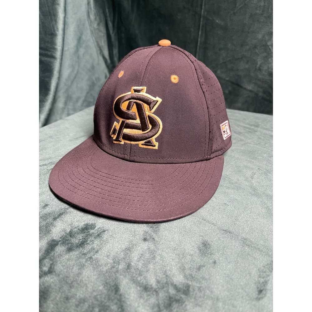 The Game Pro Arizona State Sun Devils ASU Fitted Hat Black Gold Mens M GP521